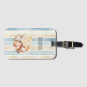 Strandmuscheln Gepäckanhänger (Vorderseite (Horizontal))