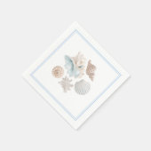 Strandmuscheln Papier Servietten (Ecke)