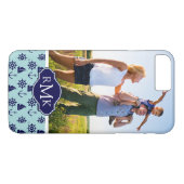 Strandmuster| Ihr Foto & Monogramm Case-Mate iPhone Hülle (Rückseite (Horizontal))