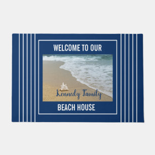 Strandnachbarschaftshaus Blue Willkommen Fußmatte
