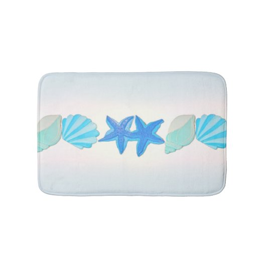 Strandnägel, künstliche Seesterne Badematte (Vorderseite)