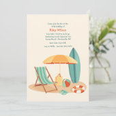 Strandnahe Party Einladung (Stehend Vorderseite)