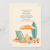 Strandnahe Party Einladung (Vorne/Hinten)