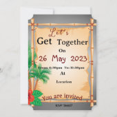 Strandnahe Zusammenkunft Einladung (Vorderseite)