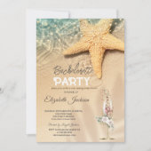 Strandnähten, Blume Bachelorette Einladung (Vorderseite)