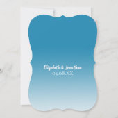 Strandnähten Hochzeit in Urlaubsort Einladung (Rückseite)