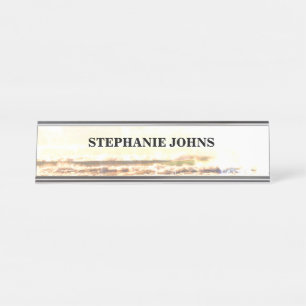 Strandname Vorlage Golden Sunset Sparkling Schreibtischnamensplakette