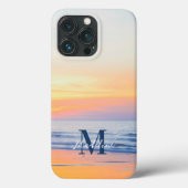 Strandozean Tropical Monogram Case-Mate iPhone Hülle (Rückseite)