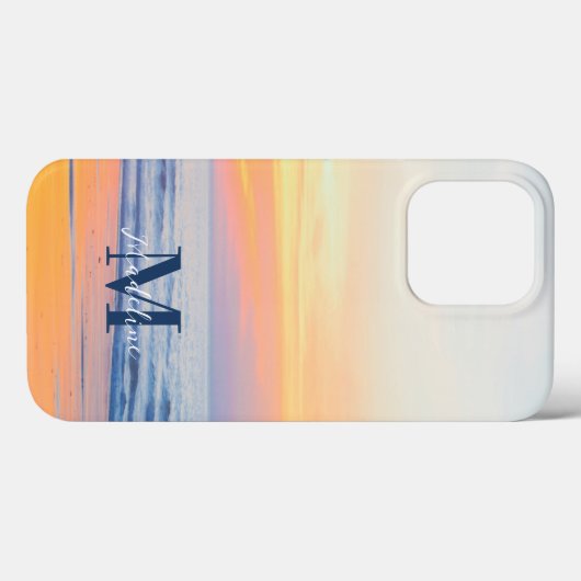Strandozean Tropical Monogram Case-Mate iPhone Hülle (Rückseite (Horizontal))