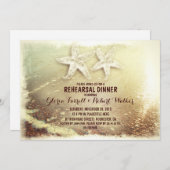 Strandpaare und Meeresschaum Probe Abendessen Einladung (Vorne/Hinten)