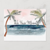 Strandpalme Ankündigungspostkarte (Vorderseite)