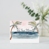 Strandpalme Ankündigungspostkarte (Stehend Vorderseite)