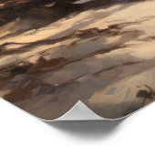 Strandpalme Bäume Wasserfarben Kunst, Dichtung und Poster (Ecke)