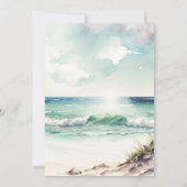 Strandpalme Save the Date Karte (Rückseite)