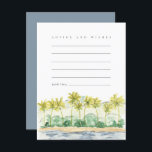 Strandpalme Tree Tropical Ratschläge und Wünsche K Ankündigungspostkarte<br><div class="desc">Von der Verlobungsfeier bis zur Hochzeitsnacht haben Veteranenpaare versucht,  den zukünftigen Neuvermählten einen echten Rat zu geben. Diese chic-tropischen Ratgeber-Karten fügen dem Paar ein besonderes Menü hinzu,  das es im Laufe der Jahre lesen kann.</div>