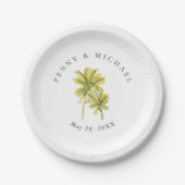 Strandpalme Treppen Tropical Minimal Pappteller (Vorderseite)