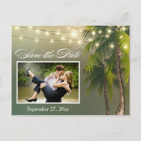 Strandpalme Tropical Save the Date Postkarten