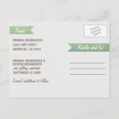 Strandpalme Tropical Save the Date Postkarten (Rückseite)