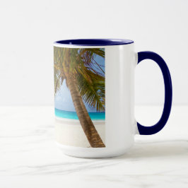 Strandpalme Zweige tropische Insel Sand Meer Tasse