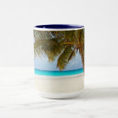 Strandpalme Zweige tropische Insel Sand Meer Tasse (Zentrum)