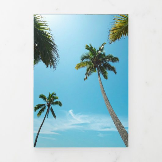 Strandpalmen Dreifach Gefaltete Karte (Cover)