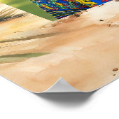 Strandpalmen Feier des Lebens Foto Poster (Ecke)