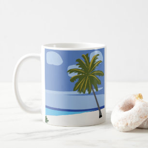 Strandpalmen-Ferien-Strandhaus Kaffeetasse