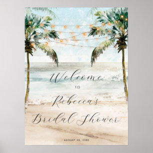 Strandpalmen Hochzeitsempfang Plakat