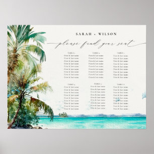 Strandpalmen Hochzeitsstift Poster