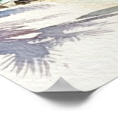 Strandpalmen Hochzeitsstift Poster (Ecke)