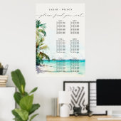Strandpalmen Hochzeitsstift Poster (Heimbüro)