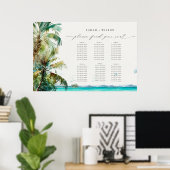 Strandpalmen Hochzeitsstift Poster (Heimbüro)