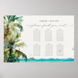 Strandpalmen Hochzeitsstift Poster