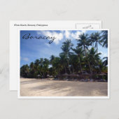 Strandpalmen Postkarte (Vorne/Hinten)