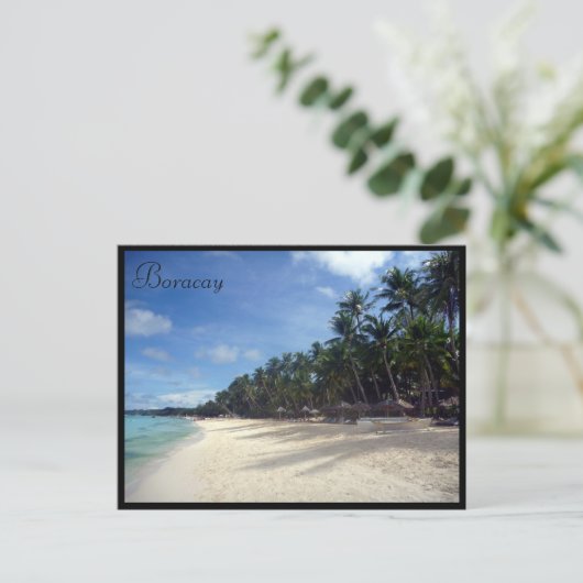 Strandpalmen Postkarte (Stehend Vorderseite)