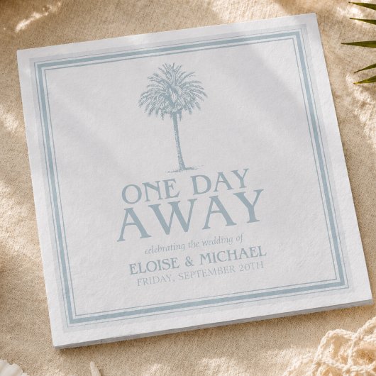Strandpalmen-Probeessen-Hochzeit Serviette