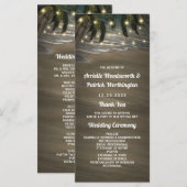 Strandpalmen-Rustico-Hochzeitsprogramme Programm (Vorne/Hinten)
