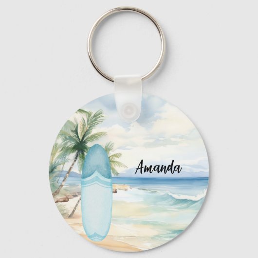 Strandpalmen Schlüsselanhänger (Vorderseite)