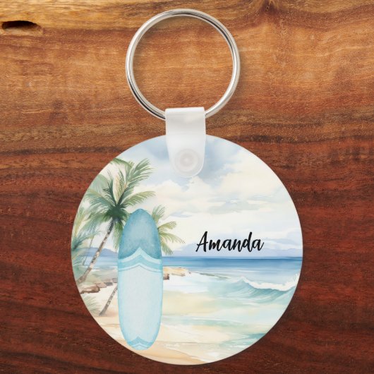 Strandpalmen Schlüsselanhänger (Vorderseite)