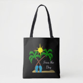 Strandpalmen und Flip-Flops Tasche (Vorderseite)