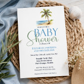Strandpalmenbaum-Junge-Baby-Party Einladung