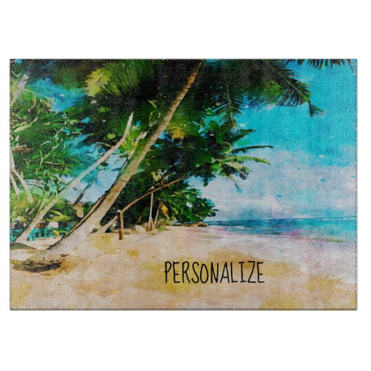 Strandpalmenbaum Schneidebrett (Vorderseite)