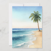 Strandpalmenhochzeit Einladung (Rückseite)