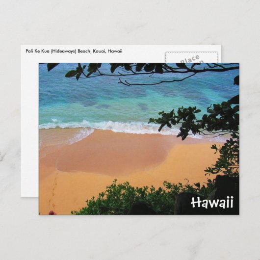 Strandparadies Hawaii Postkarte (Vorne/Hinten)