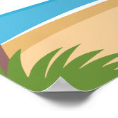 Strandparadies Landschaft Poster (Ecke)