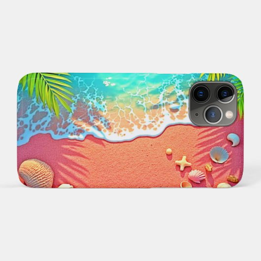 Strandparadies mit rosa Sand Design Case-Mate iPhone Hülle (Rückseite (Horizontal))