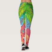 Strandparadies mit rosa Sand Design Leggings (Rückseite)