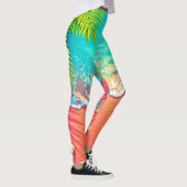 Strandparadies mit rosa Sand Design Leggings (Rechts)