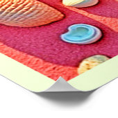 Strandparadies mit rosa Sand Design Poster (Ecke)