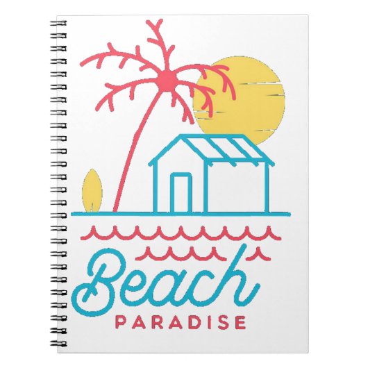 Strandparadies niedlich notizblock (Vorderseite)